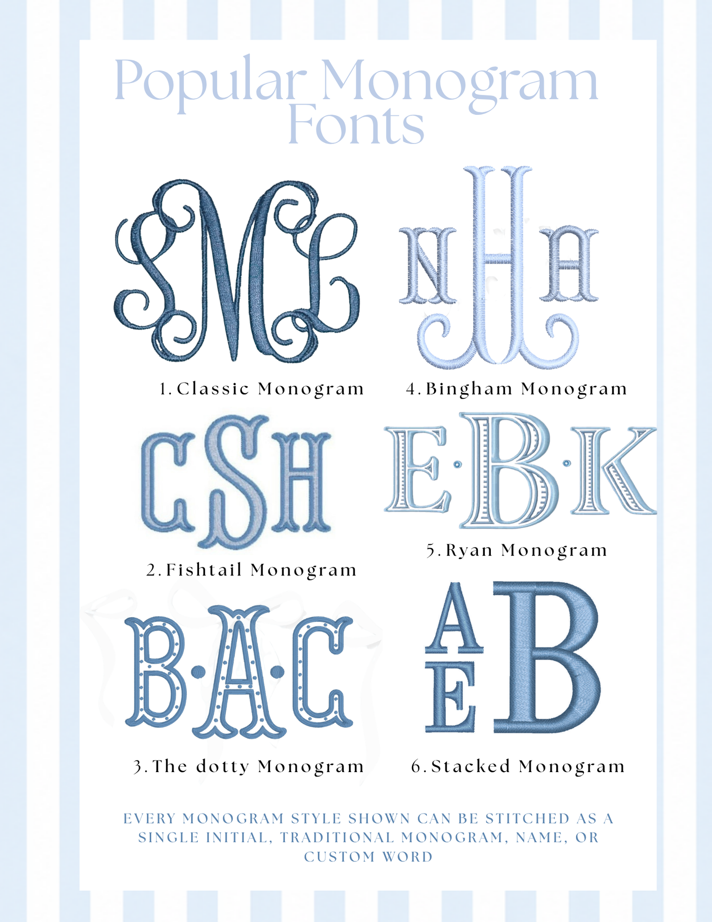 Blue picot trim baby set